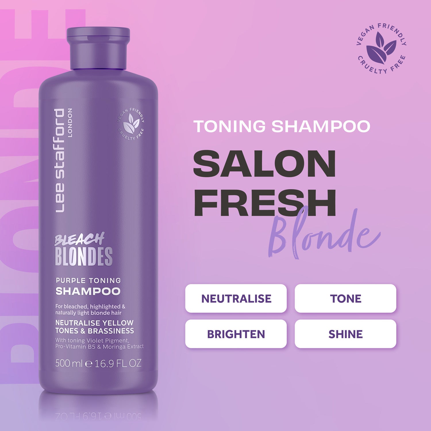 Lieferservice Lee Stafford Stafford Reign – Bleach Purple Blondes Toning US Shampoo Lee